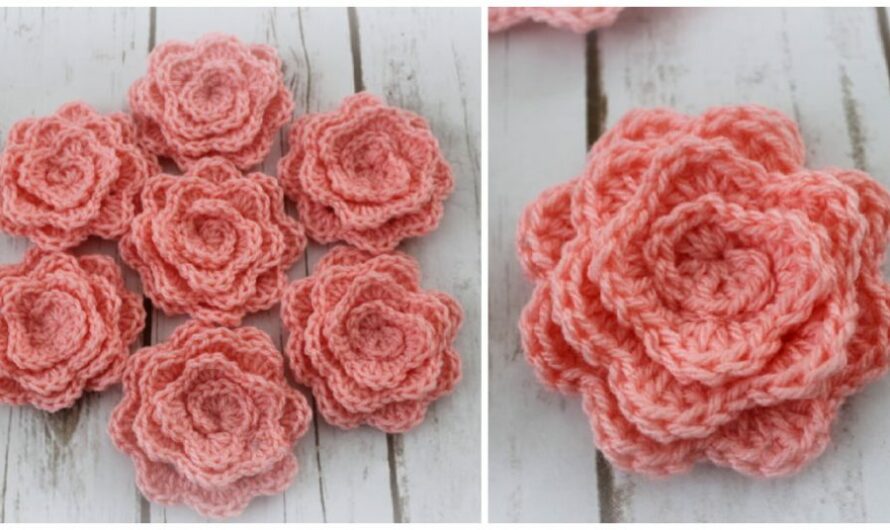 Easy and Quick Crochet Rose Pattern