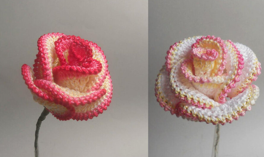 CROCHET ROSE FLOWER YOU WILL LOVE