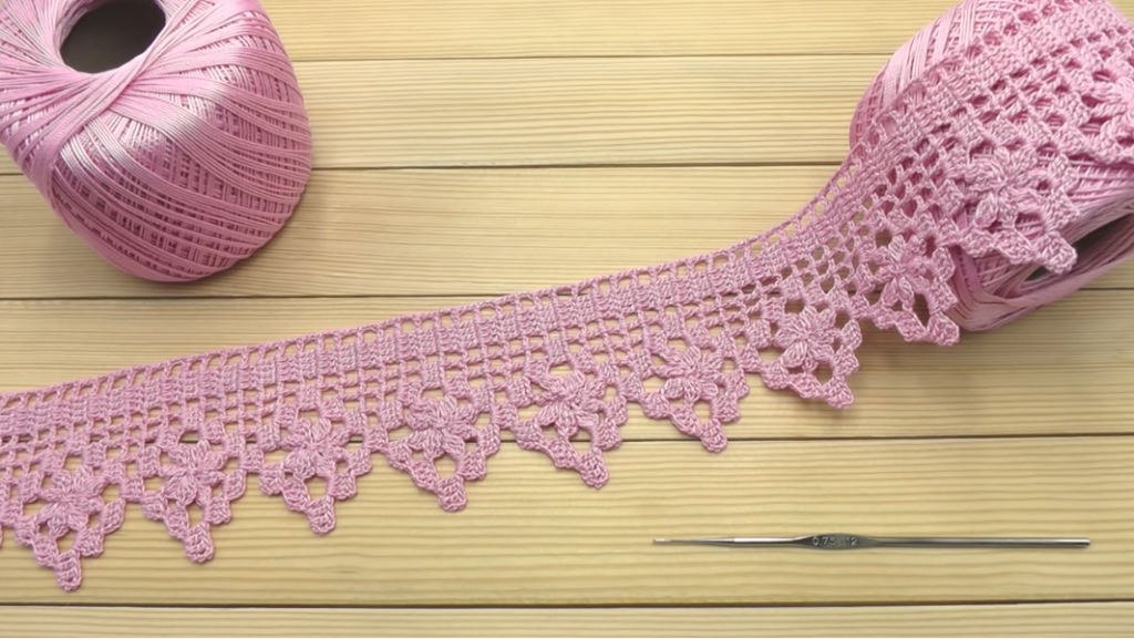 Crochet Ribbon Lace Border Tutorial