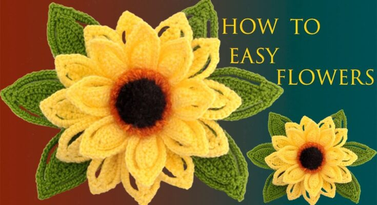 CROCHET FAST AND EASY SUNFLOWER | Video tutorial