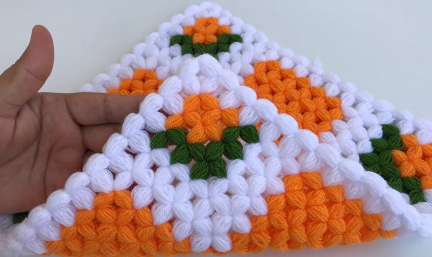 Crochet Puff Stitch Baby Blanket