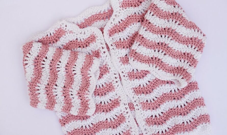 CROCHET ZIG ZAG STITCH JACKET FOR BABY