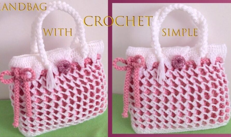 CROCHET HONEYCOMB STITCH 3 D HANDBAG