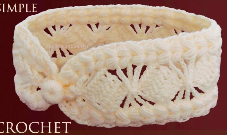 CROCHET HEADBAND WITH 3D BRAIDS