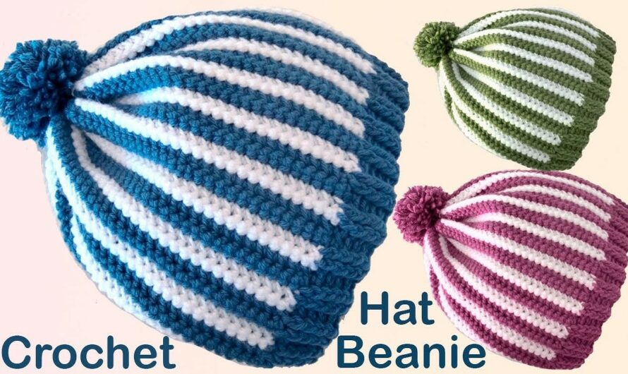 CROCHET A STRIPED BEANIE FOR BEGINNERS