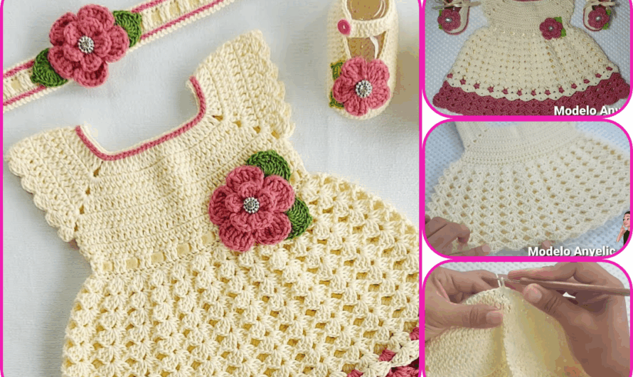  Angelic Baby Dress (0–3 Months) – Easy Crochet Pattern