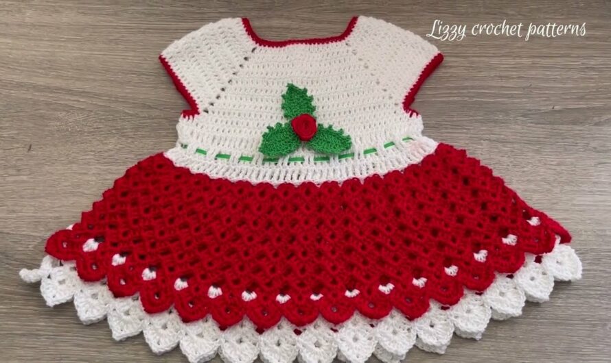 How to Crochet a Magical Christmas Baby Dress (Step-by-Step)