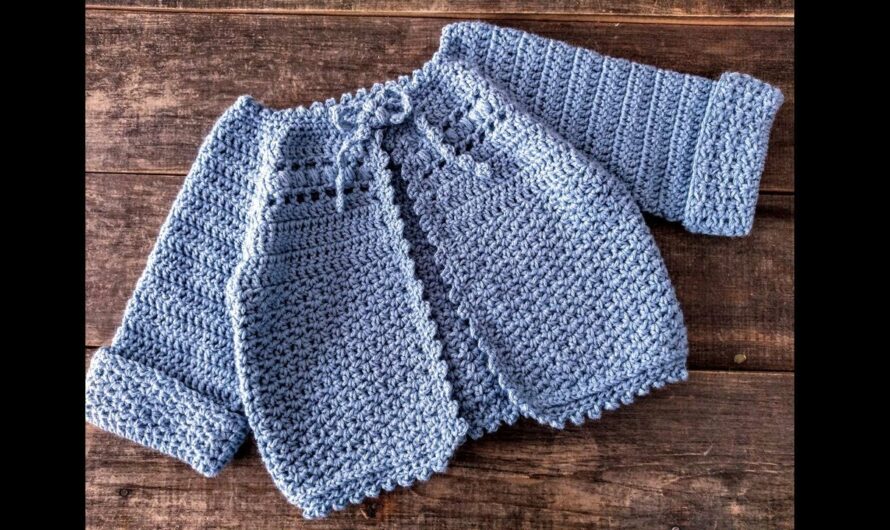 Crochet sweater, jacket, and coat for girls