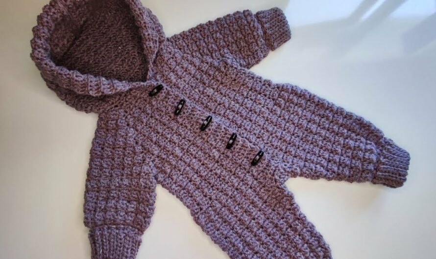 How to Crochet a Warm Baby Bodysuit / Onesie / Romper