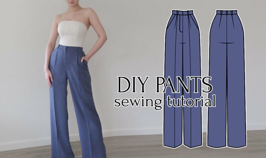 Crafting DIY Straight-Leg, High-Waisted Pants with a Custom Pattern