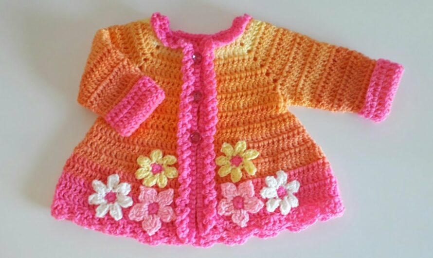 How to crochet a simple cardigan for a baby girl
