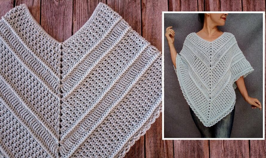 Very Easy Crocheted Poncho for Women