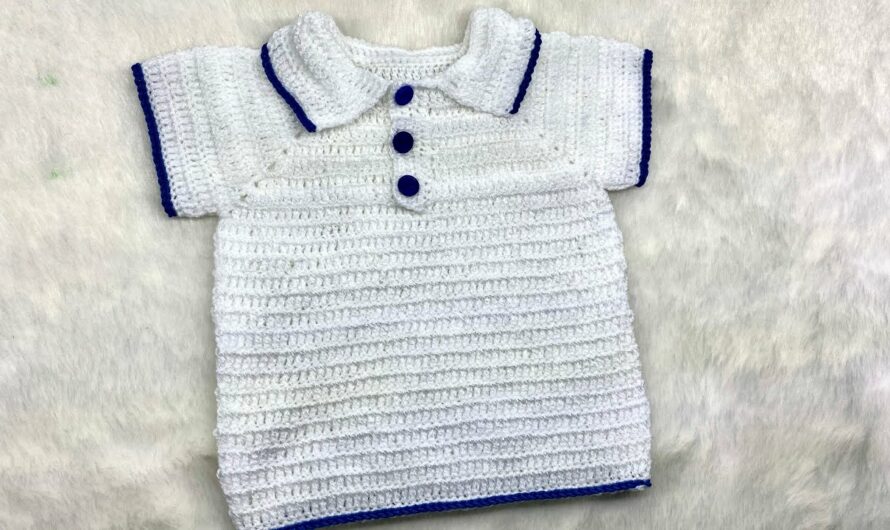Crocheting a Baby Shirt, Polo Style 🐬👔👕👶🏻