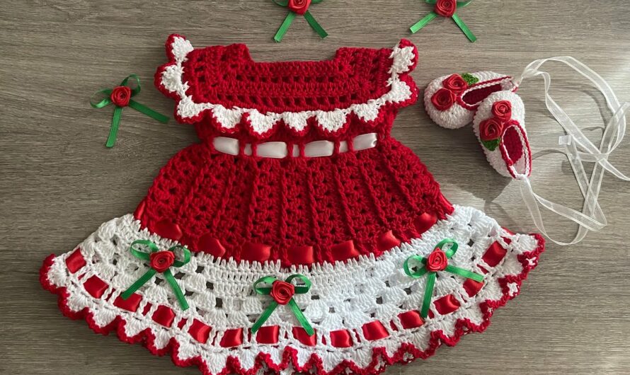 Step-by-Step Guide to Crocheting a Christmas Baby Dress 🎄