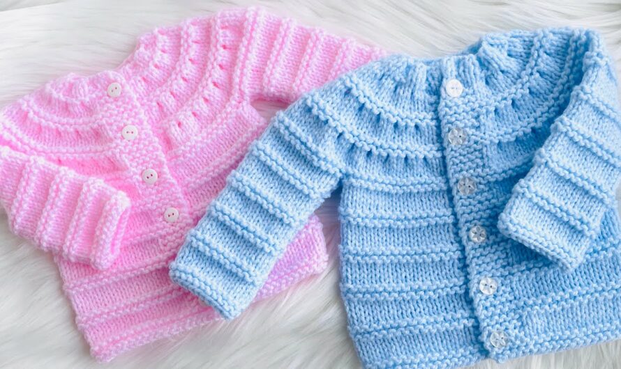 Handmade Love: Your Guide to an Easy Knit Baby Cardigan Sweater (0-3M to 12M)