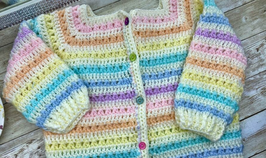 🌈 Crochet a baby sweater