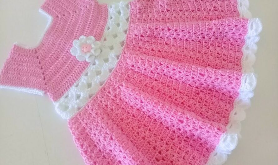 Sweet Pink Blossom: Your Adorable Crochet Baby Dress