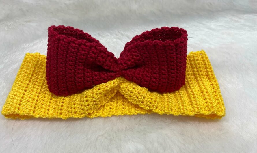 White Nieves Diadema woven by crochet 🍎 crocheted 🍎