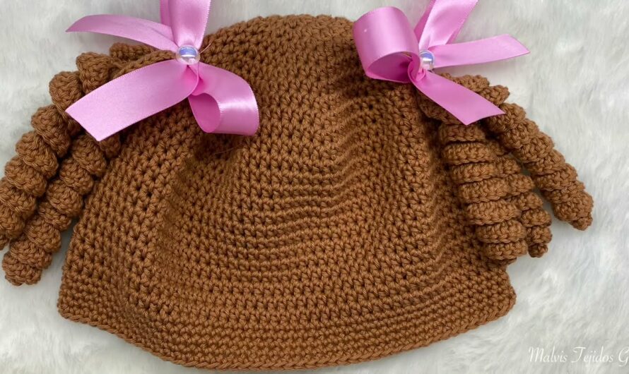 CROCHET HAT WITH ROLLS 🎀