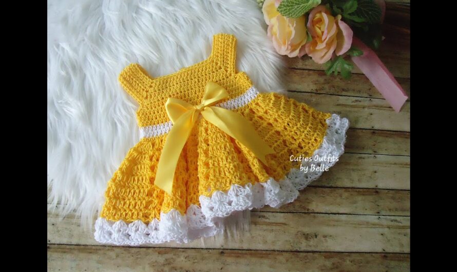 A Detailed Crochet Baby Dress Tutorial (0-3 Months) 🌸