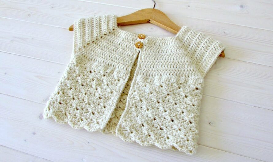 How to Crochet a Little Girl’s Classic Shell Stitch Cardigan
