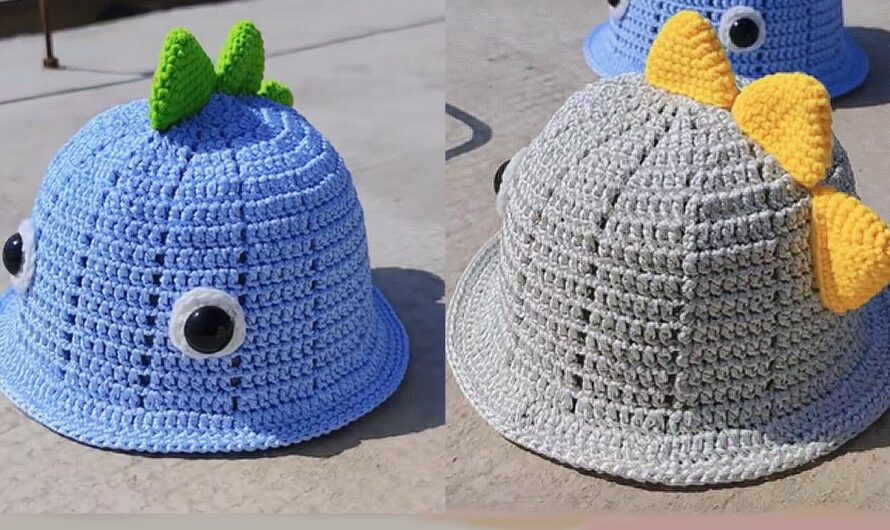 🦕 How to Make a Crochet Cute Dinosaur Summer Hat for Children – Full Tutorial