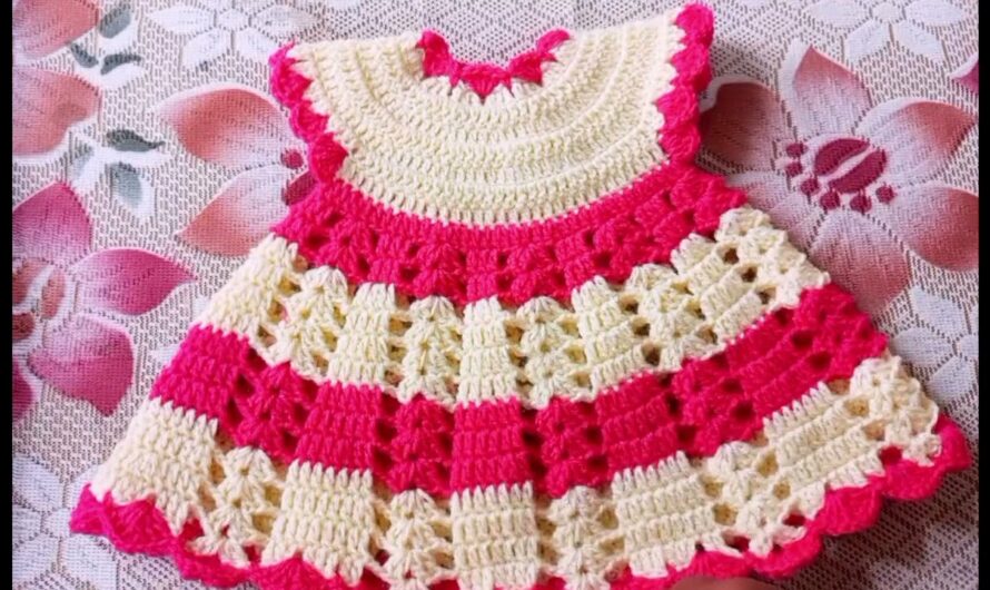 How to Crochet a Baby Dress for Baby Girls 🧶👶