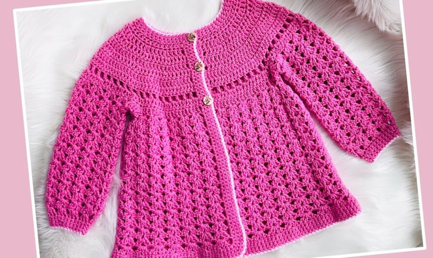 A Lacy Crochet Sweater for Big Kids (1-8 Years) 🧶