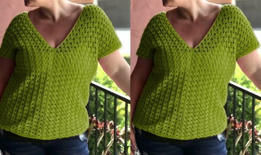 💫💯 How to Make a Crochet Easy Women’s Top or Blouse Using a New Stitch Pattern for Sweaters (STITCH ONLY)