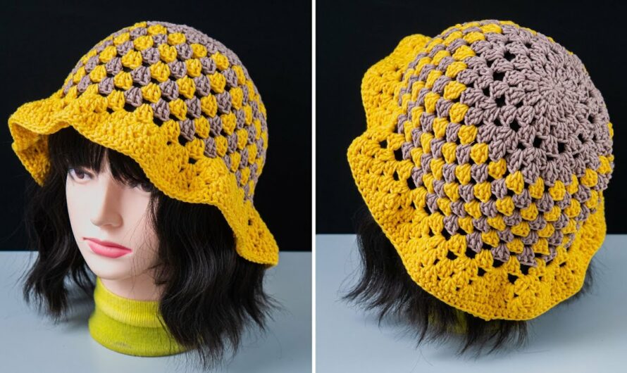 ☀️ How to Make a Granny Square Summer Bucket Hat