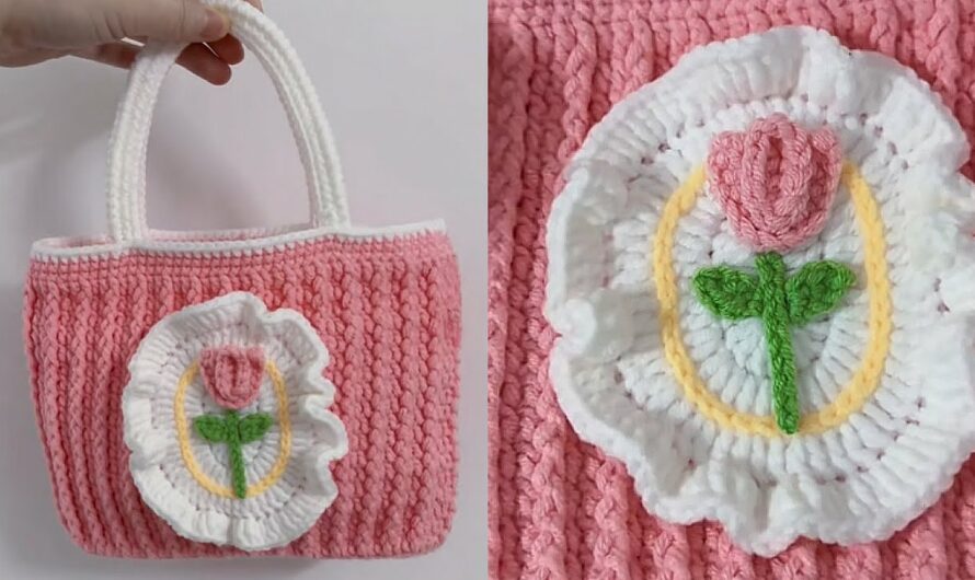 🌷 How to Make a Beautiful Tulip Flower Crochet Bag – Beginner-Friendly Tutorial