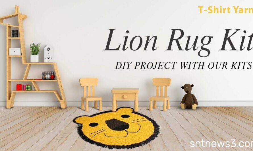 Crochet Lion Rug With T-Shirt Yarn