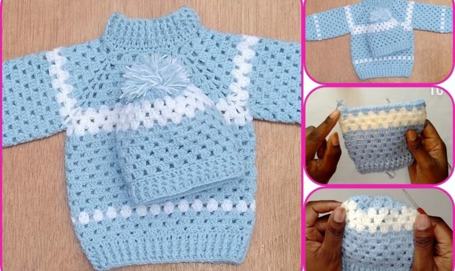 Crochet Granny Bonnet for 0–3 Months – Step-by-Step Guide