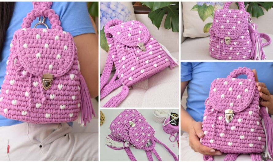 How to Make a Beautiful Backpack from T-shirt Yarn (Modern Crochet)