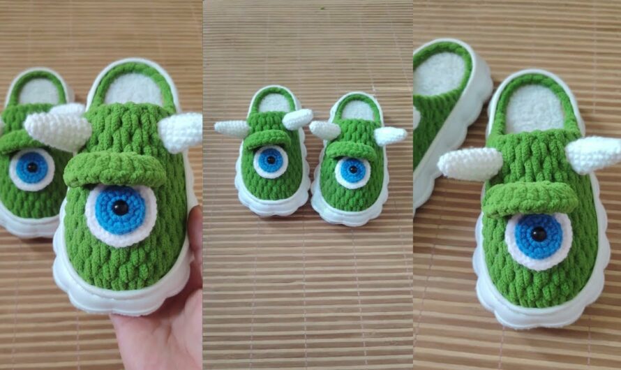 Beginner’s Two-Color Slippers Crocheting Tutorial 