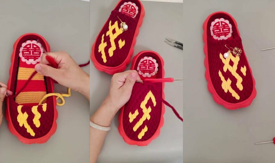 How to make Happy Crochet Wedding Shoes Tutorial 