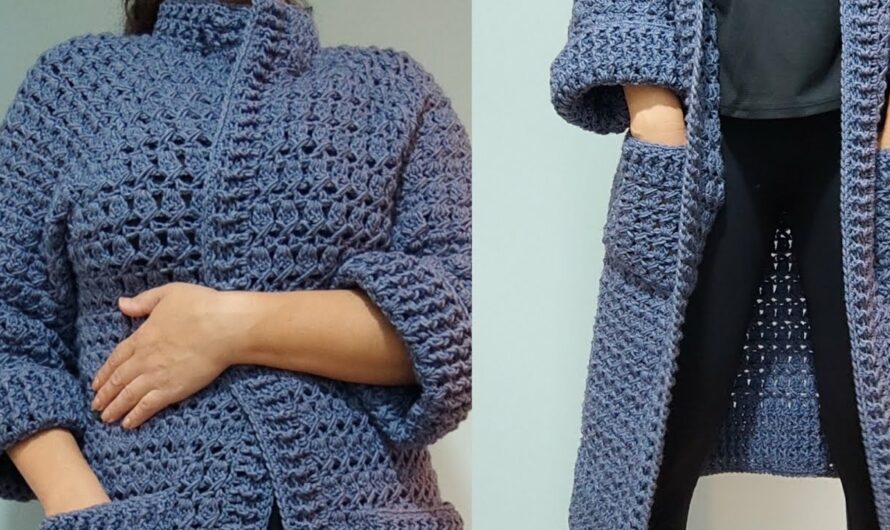 How to crochet a long “Fall” cardigan (adult sizes)