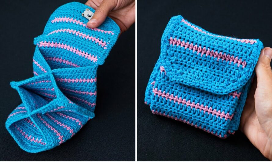 How to crochet a trifold wallet easily and quickly