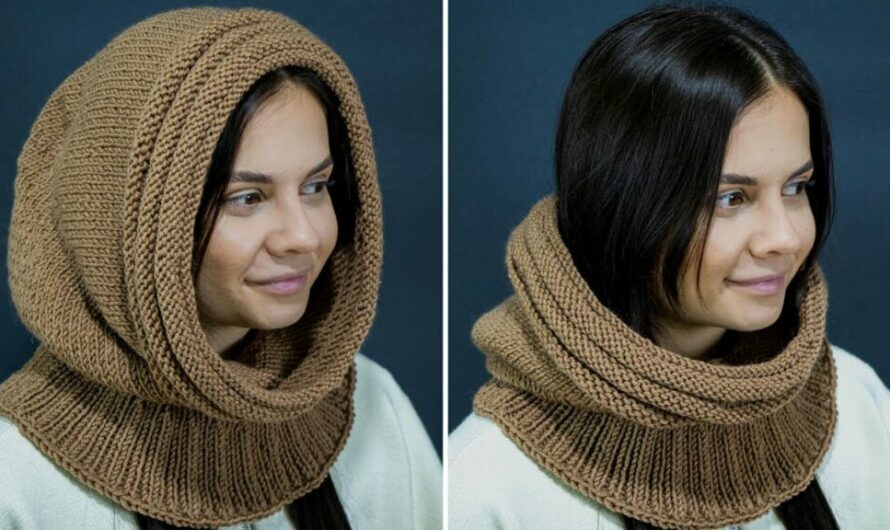 How to Make a Warm Knitted Bonnet or Hood in One Evening