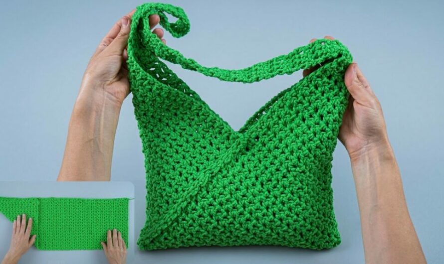 How to Make a Simple Crochet Bag Out of a Rectangle (Beginner Friendly)