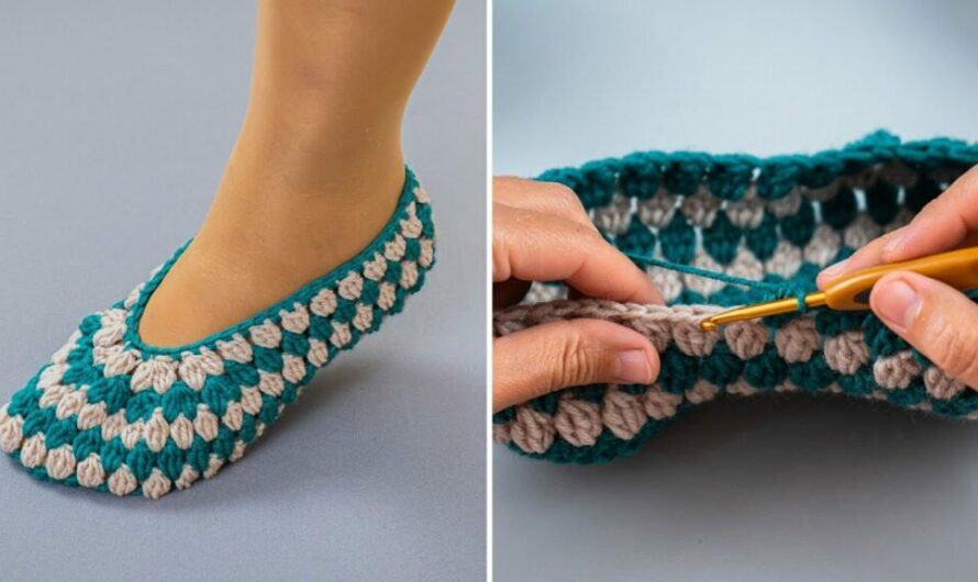 How to Make Easy Model Knitted Slippers