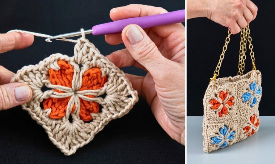 How to Make an Easy Granny Square Crochet Shoulder Bag