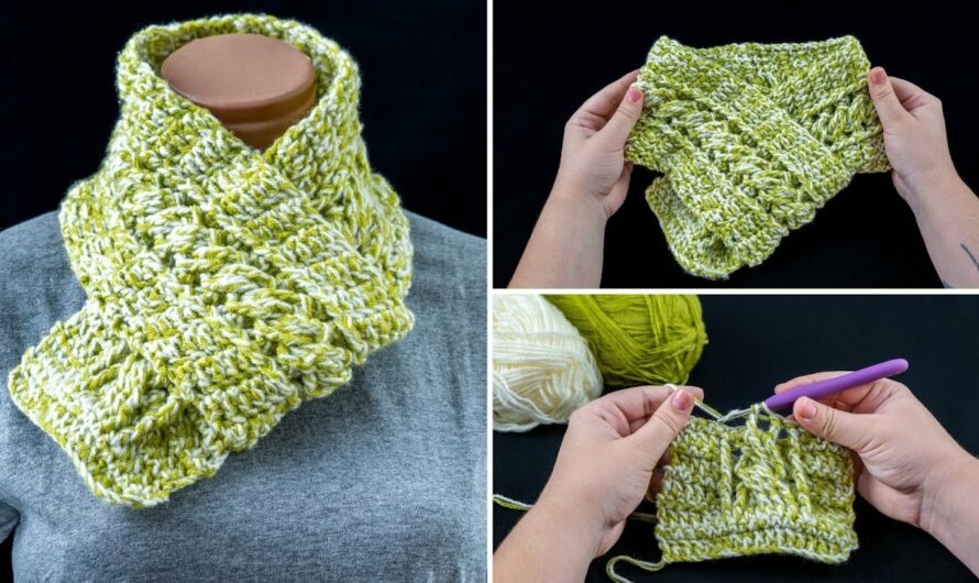 How to Make a Cute Crochet Scarf with a Chic “Braids” Stitch Pattern