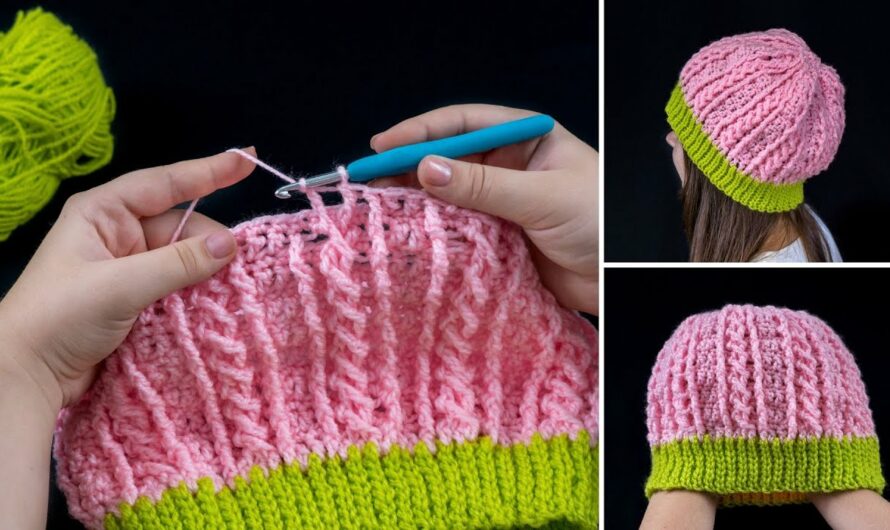 How to Make a Simple Crochet Hat with the “Braids” Pattern for Beginners