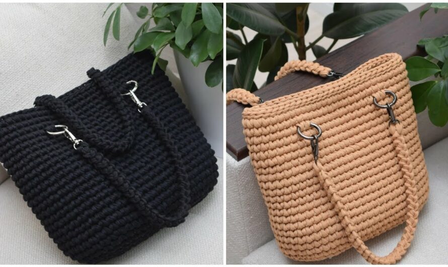 How to Make Crocheted Shopper Bag with Oval Bottom Crochet Pattern