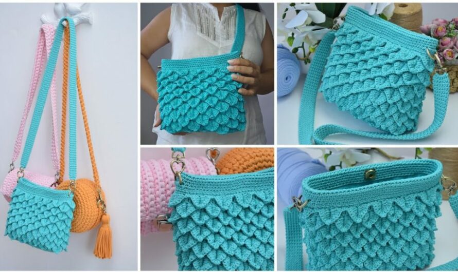 How to Make a Crochet Fish Scale Pattern Handbag