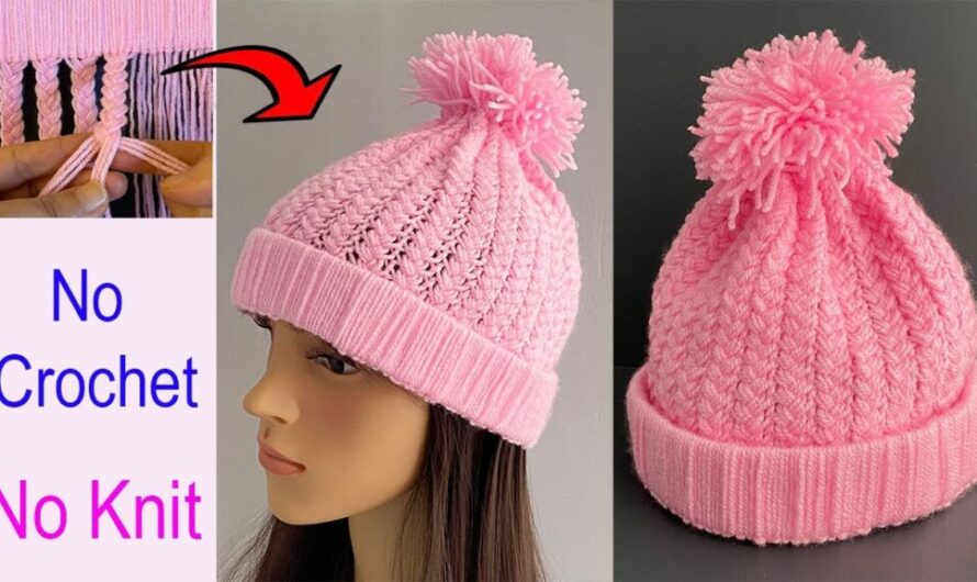DIY Braided Beanie Hat without Crochet & knitting Skill : Video tutorial