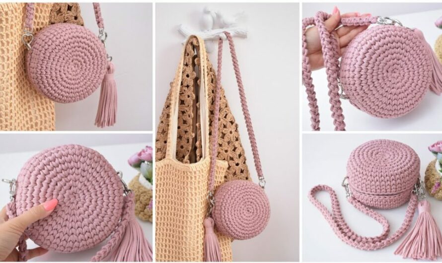 How to Make a Classic Round Crochet Bag with T-Shirt Yarn