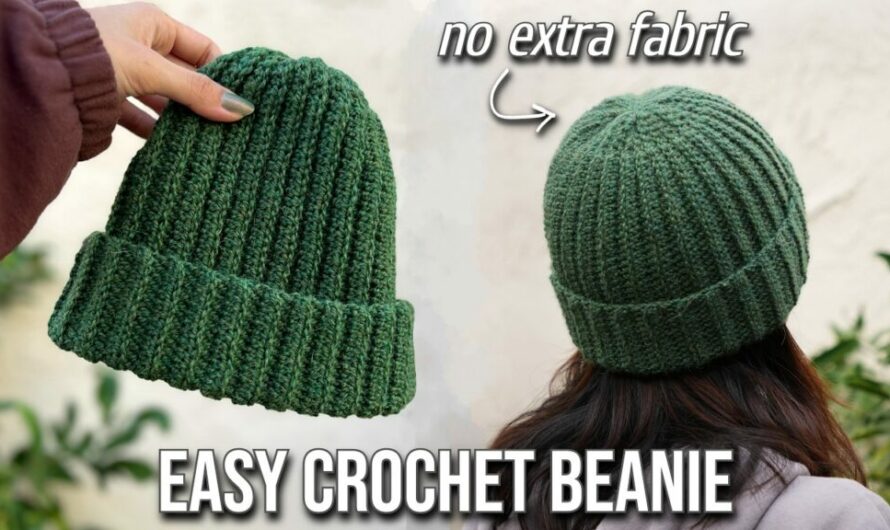 Easy Crochet Ribbed Beanie Tutorial for Beginners