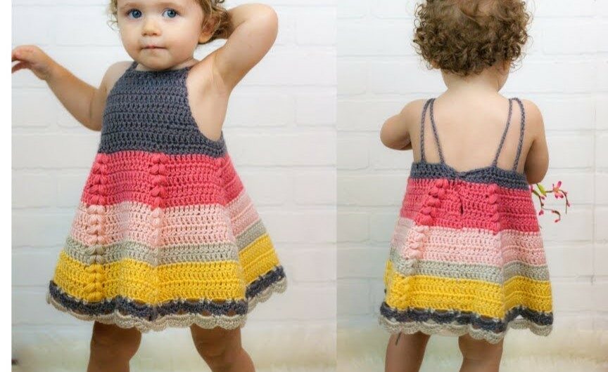 Crochet a Toddler Dress Puff Stitch : Video tutorial